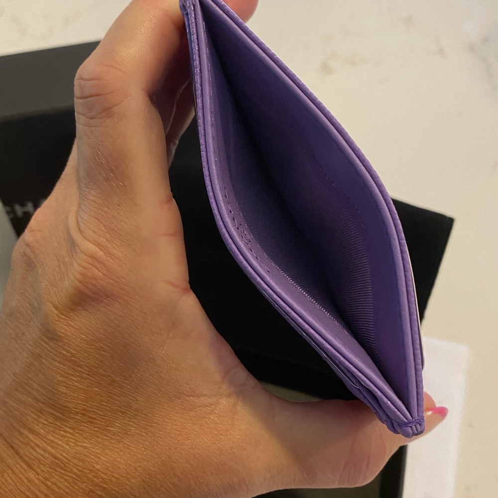Chanel 20s Purple Flat Card Holder - Picture 6 of 14